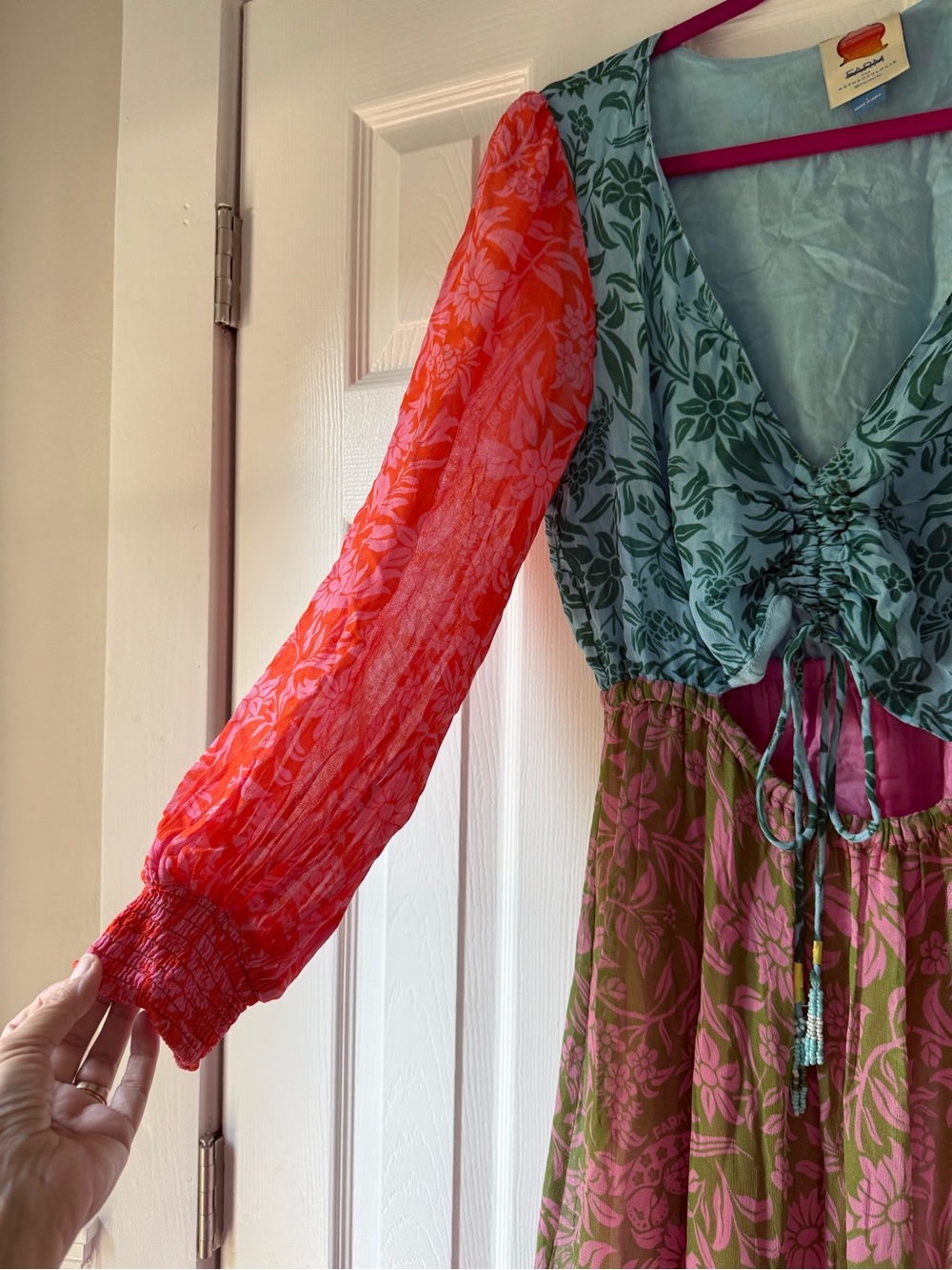 Farm Rio x Anthropologie Cutout Maxi Dress Size Large EC2 - Picture 6 of 9